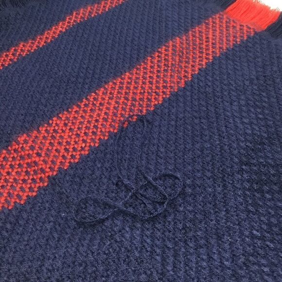 Something Navy Quad Scarf (B12) - Picture 6 of 9